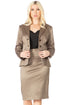 Majestic Sateen Two-Piece Skirt Suit Jacket